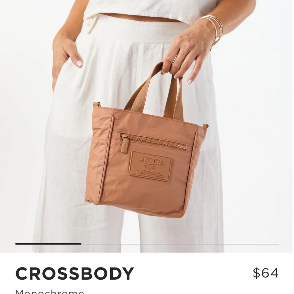 Aloha Collection Tan Crossbody Bag